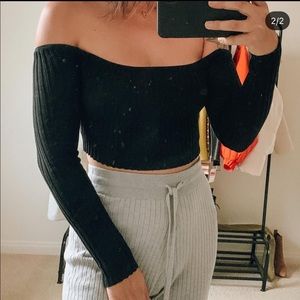 Off the shoulder crop top